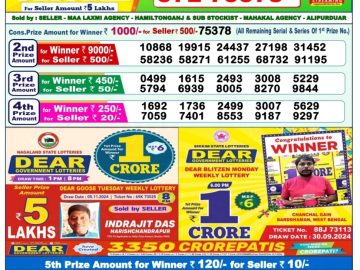 Dear Lottery Chart 2024