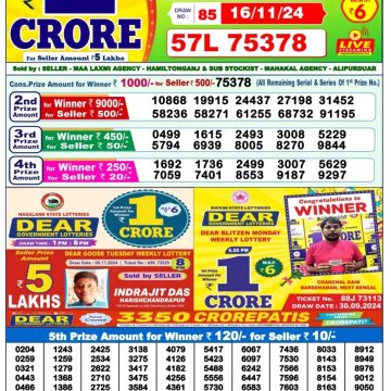 Dear Lottery Chart 2024