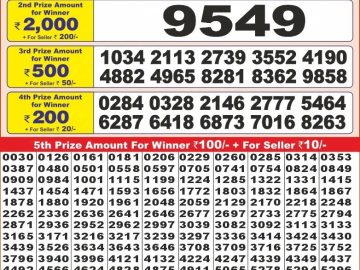 Dear Lottery Chart 2024