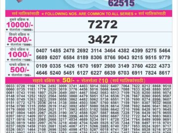 Dear Lottery Chart 2024