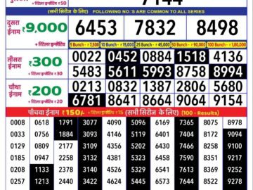 Dear Lottery Chart 2024