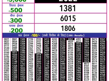 Dear Lottery Chart 2024