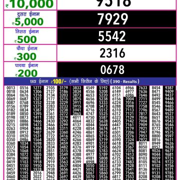 Dear Lottery Chart 2024