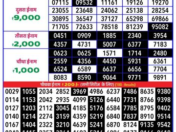 Dear Lottery Chart 2024