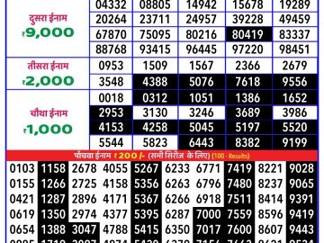 Dear Lottery Chart 2024