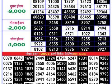 Dear Lottery Chart 2024