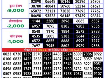 Dear Lottery Chart 2024