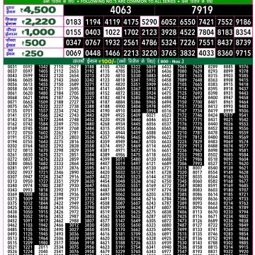 Dear Lottery Chart 2024