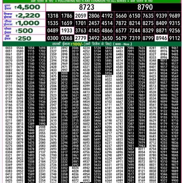 Dear Lottery Chart 2024