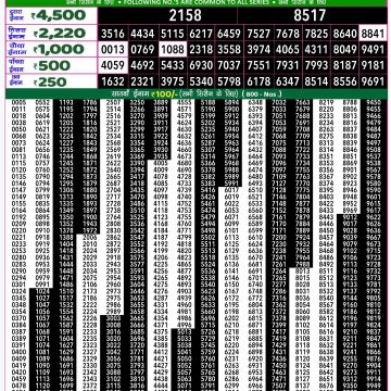 Dear Lottery Chart 2024