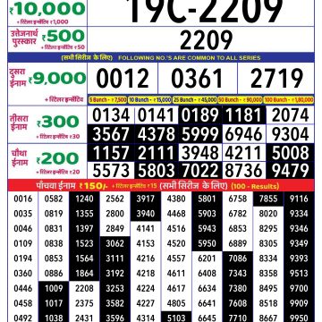 Dear Lottery Chart 2024