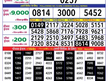 Dear Lottery Chart 2024