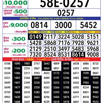 Dear Lottery Chart 2024