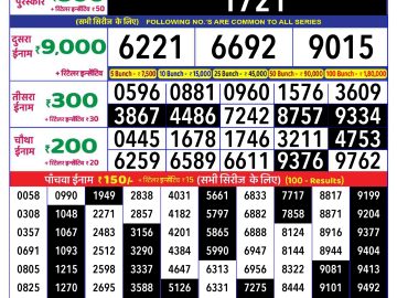 Dear Lottery Chart 2024