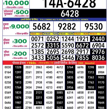 Dear Lottery Chart 2024