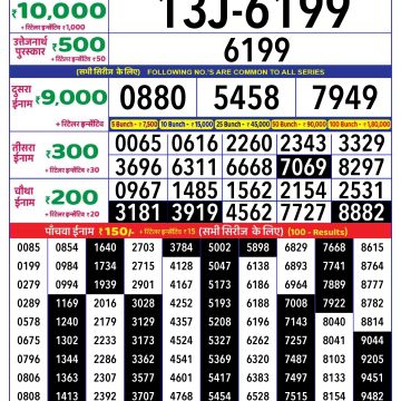 Dear Lottery Chart 2024