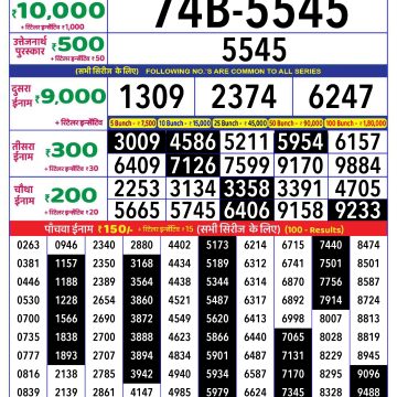 Dear Lottery Chart 2024