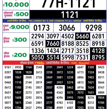 Dear Lottery Chart 2024