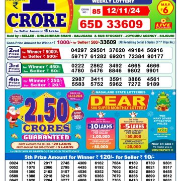 Dear Lottery Chart 2024