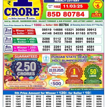 Dear Lottery Chart 2024