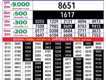 Dear Lottery Chart 2024