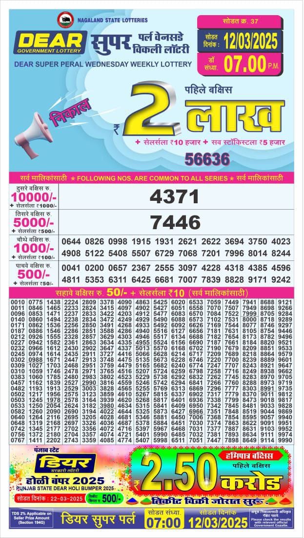 Dear Lottery Chart 2024