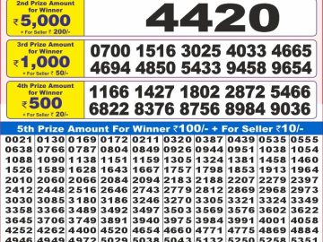 Dear Lottery Chart 2024