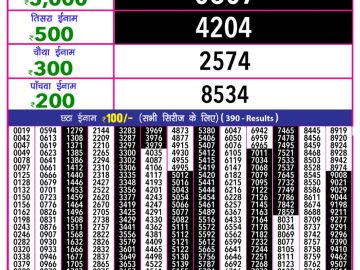 Dear Lottery Chart 2024