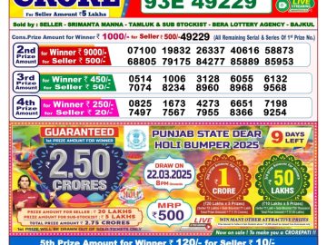 Dear Lottery Chart 2024