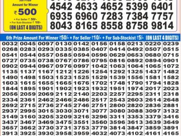 Dear Lottery Chart 2024