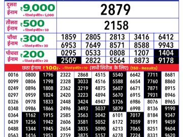 Dear Lottery Chart 2024