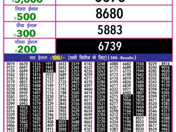 Dear Lottery Chart 2024