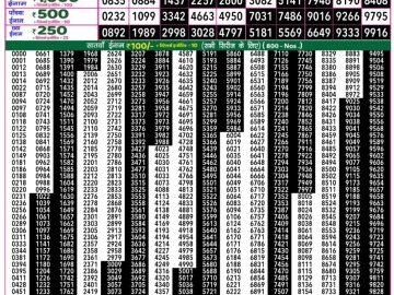 Dear Lottery Chart 2024