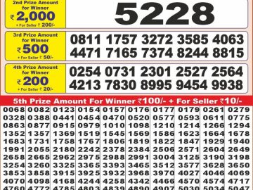 Dear Lottery Chart 2024