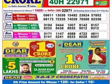 Dear Lottery Chart 2024